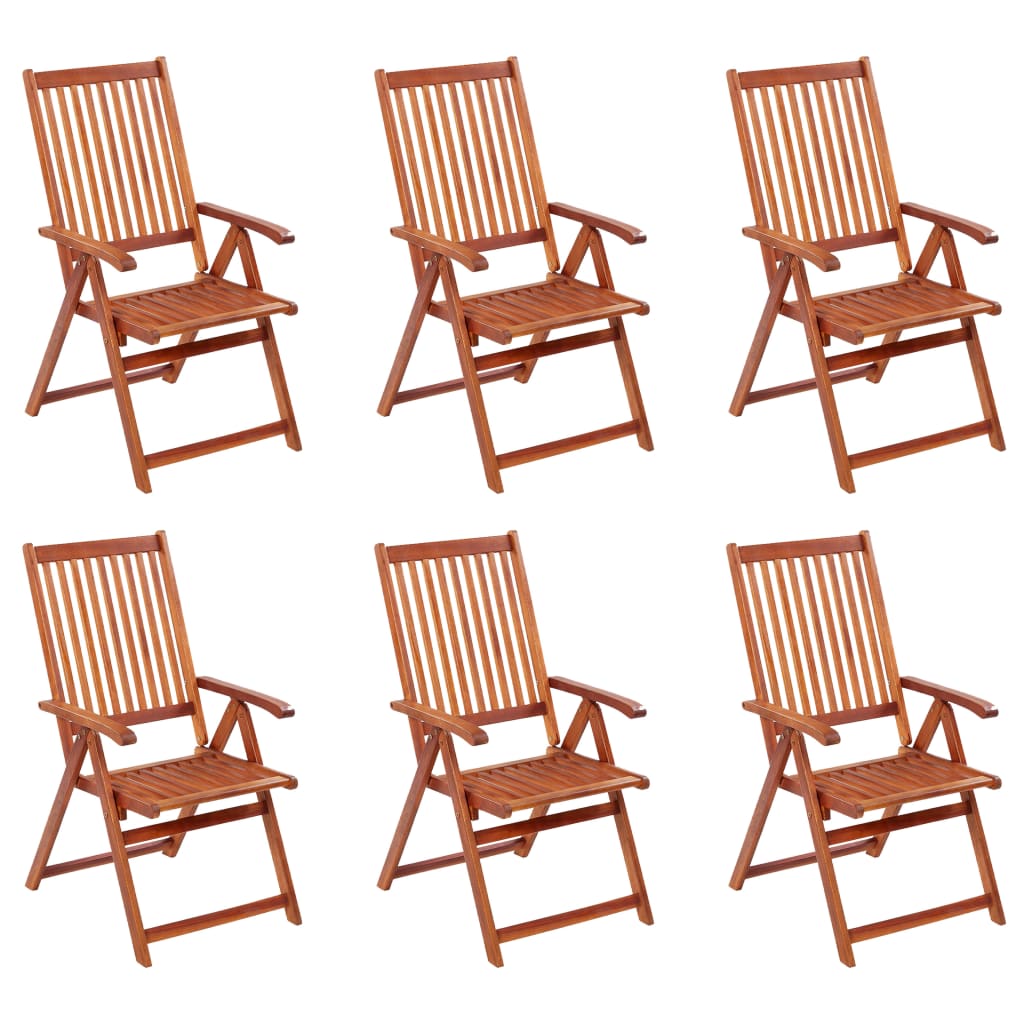 Tuinstoelen 6 st inklapbaar massief acaciahout