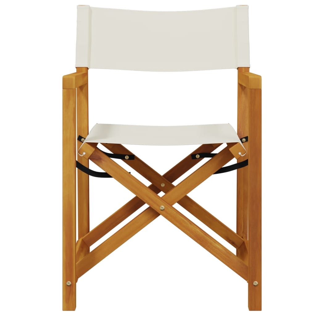 Tuinstoelen 8 st inklapbaar stof crèmewit