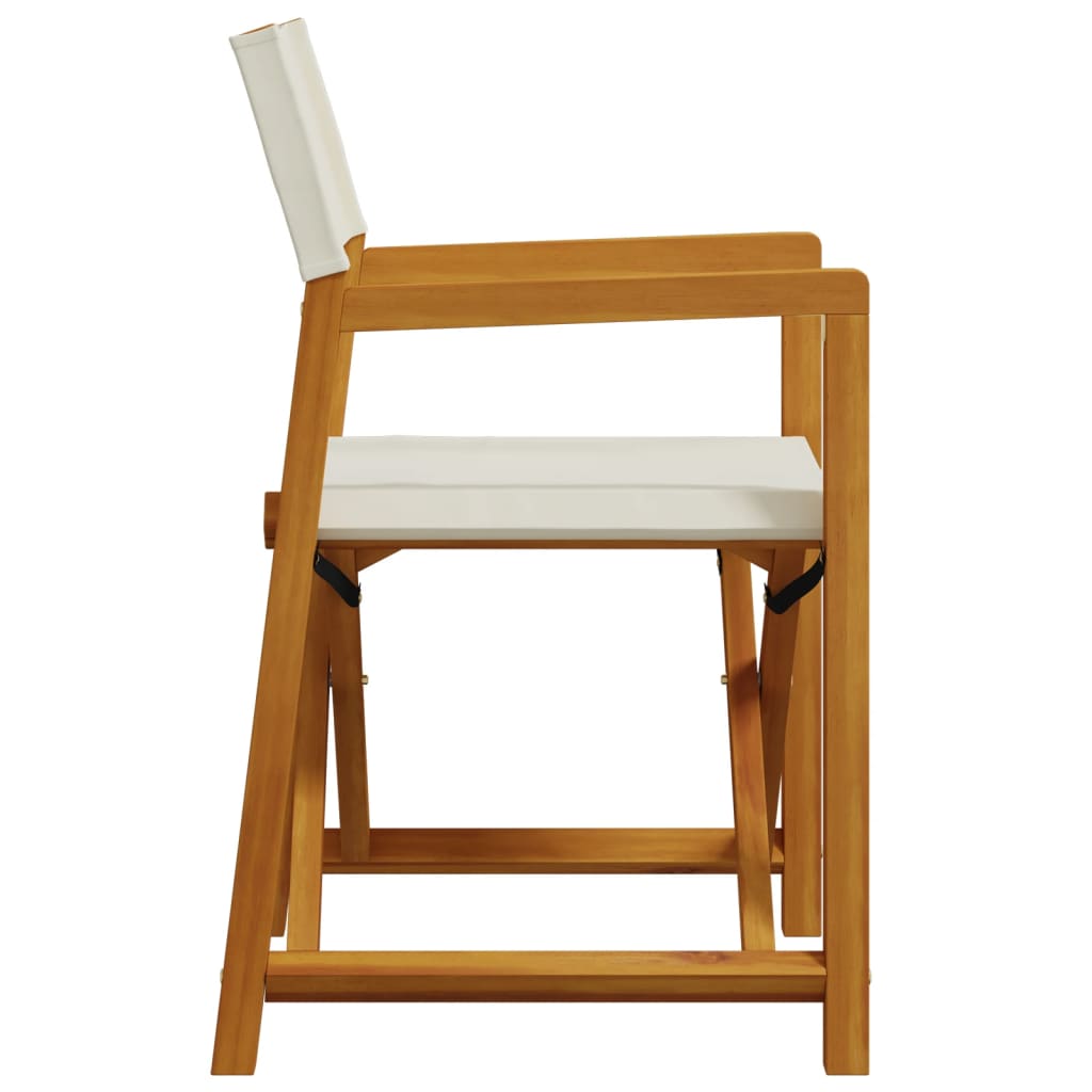 Tuinstoelen 8 st inklapbaar stof crèmewit