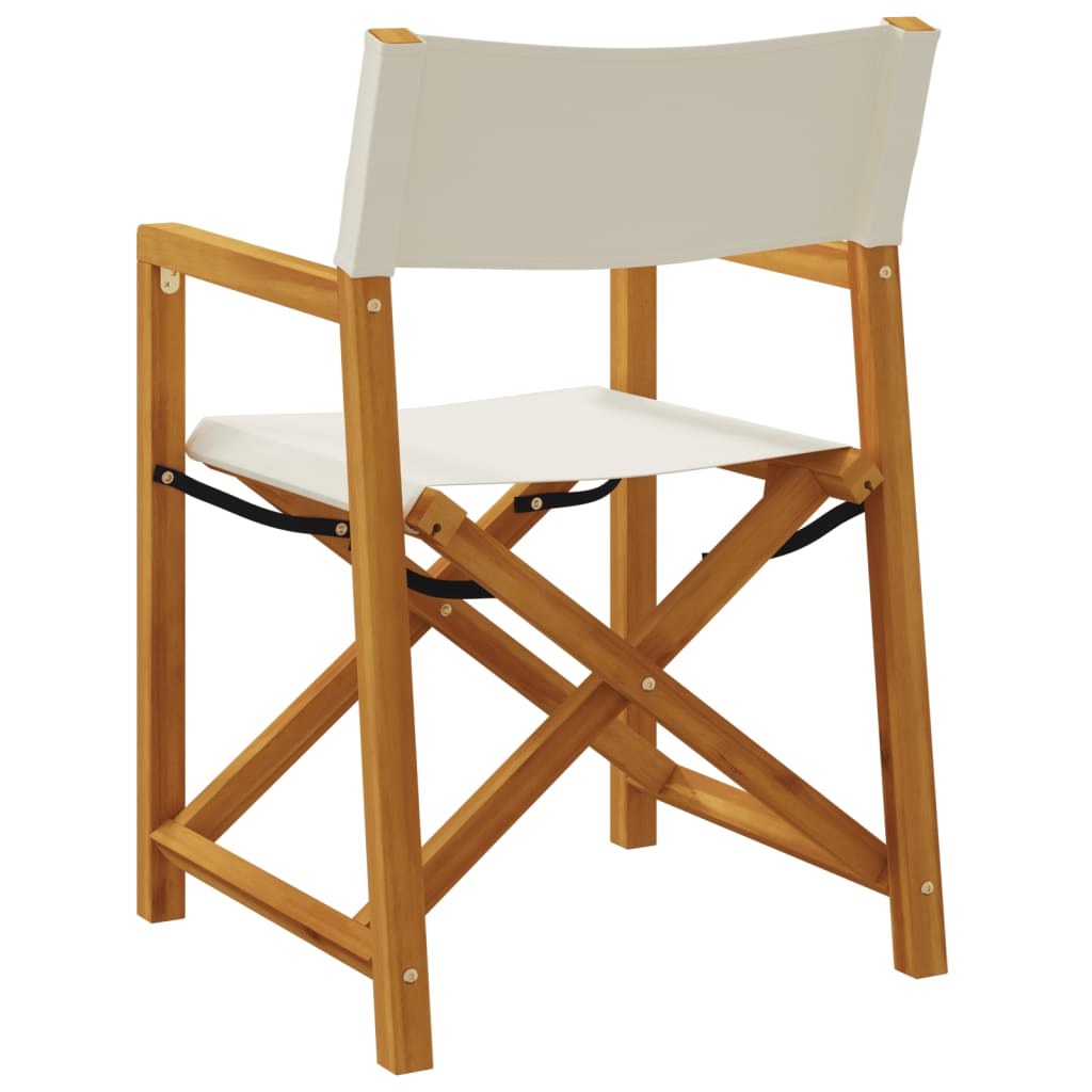 Tuinstoelen 8 st inklapbaar stof crèmewit