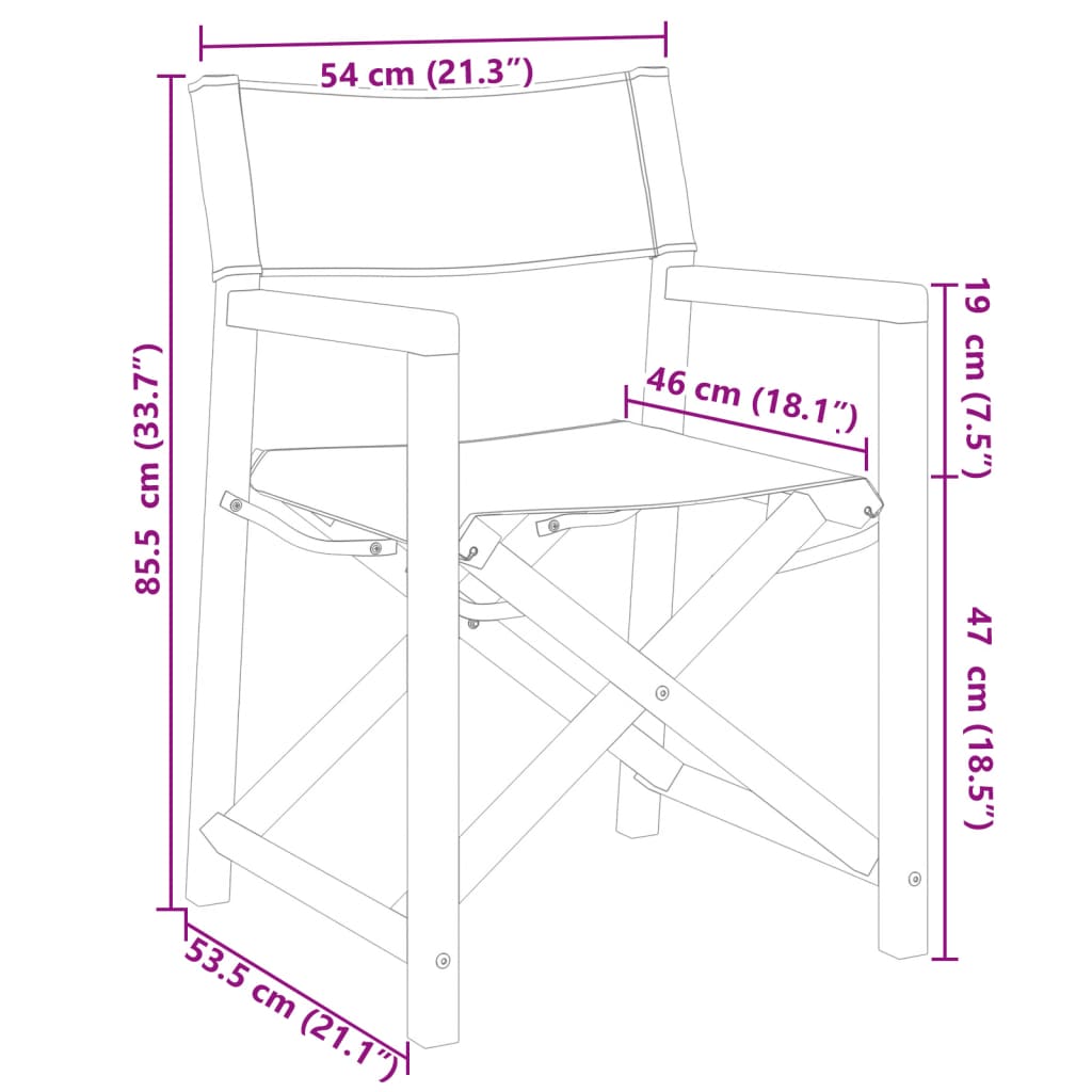 Tuinstoelen 8 st inklapbaar stof crèmewit
