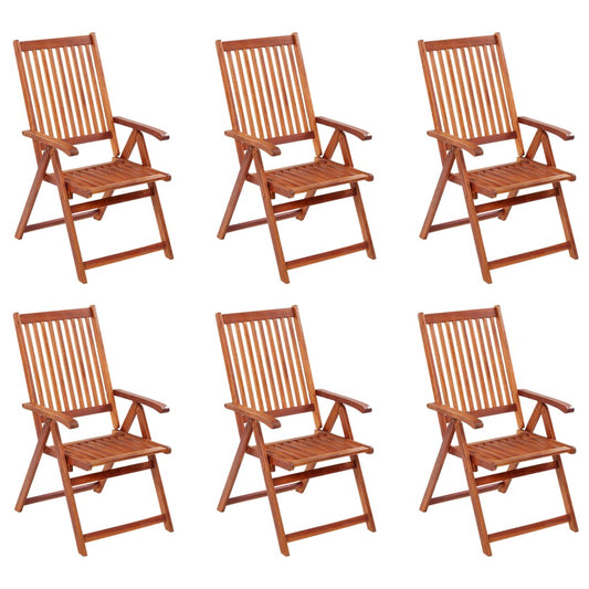 Tuinstoelen 6 st inklapbaar massief acaciahout